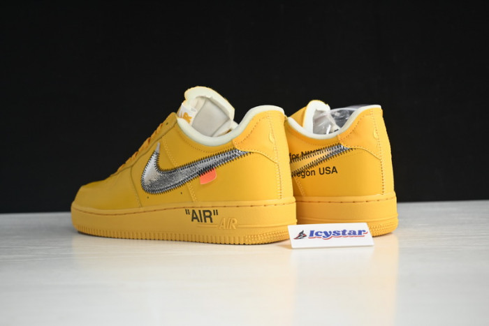 NIKE AIR FORCE 1 LOW OFW UNIVERSITY GOLD METALLIC SILVER DD1876-700