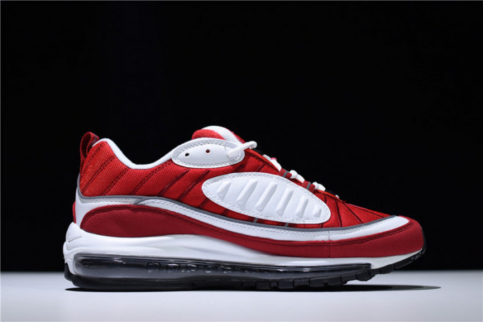 Nike mens Air Max 98 “Gym Red” White/Black-Gym AH6799-101