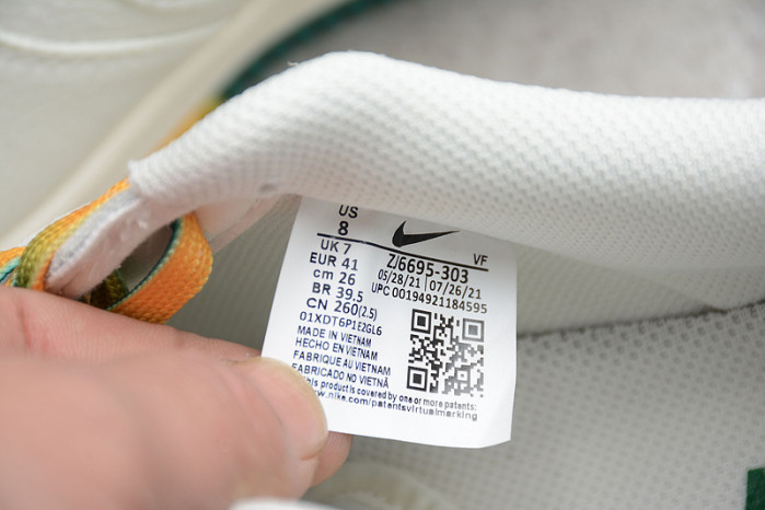 Nike Air Force 1 07 Low White Green Noise Yellow Shoes ZJ6695-303