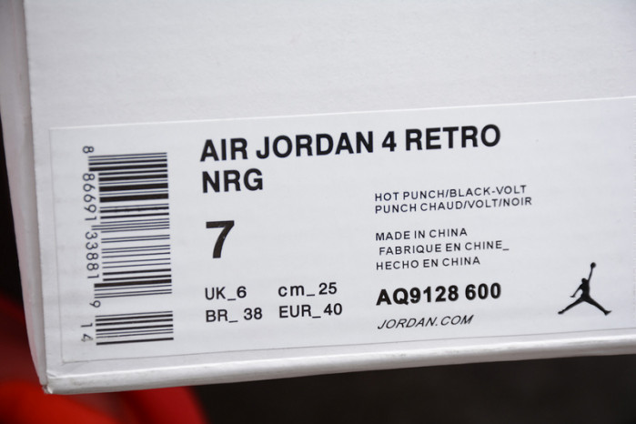 Air Jordan 4 NRG Hot Punch AQ9128-600