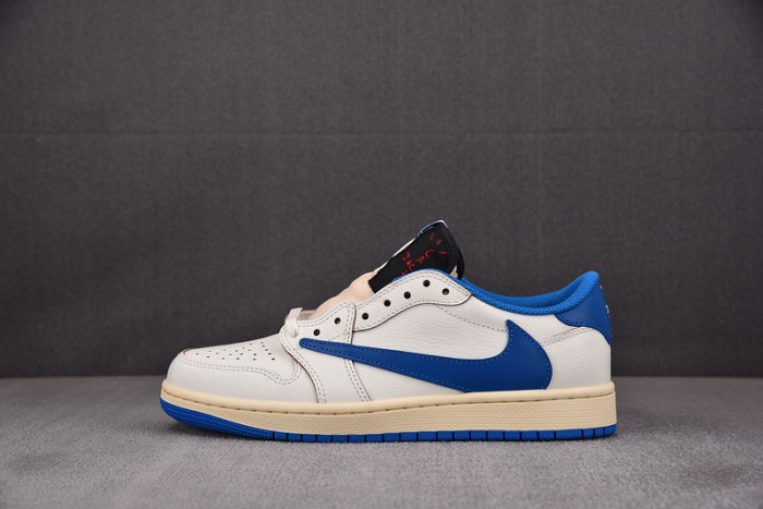 Fragment Design x Travis Scott x Air Jordan 1 Retro Low OG SP ''Sail Military Blue'' DM7866-104