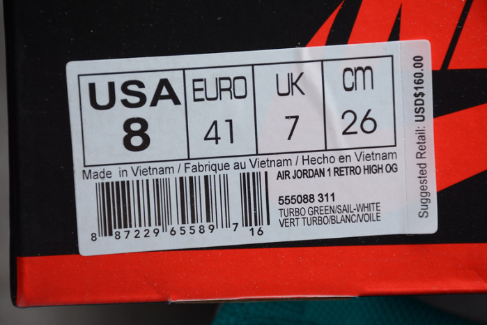 Air Jordan 1 Turbo Green 555088-311