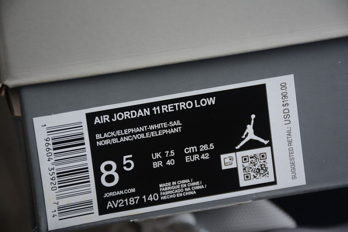 Air Jordan 11 Low “Cement Grey” AV2187-140