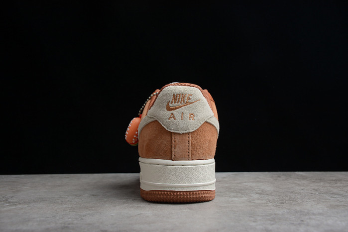 Nike Air Force 1 07 Low ESS Wheat Orange White Shoes CW2288-855