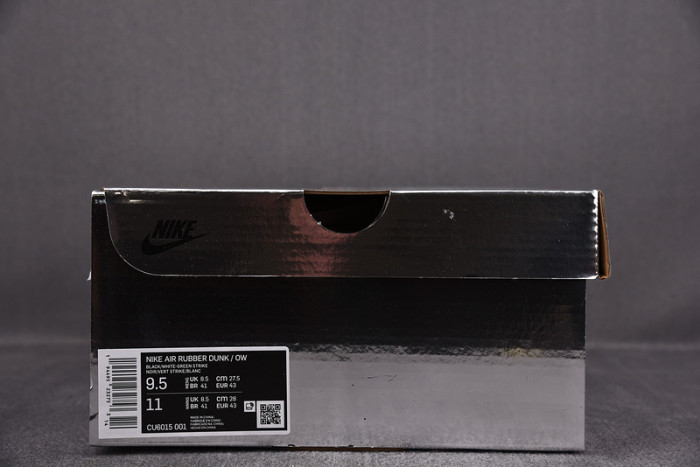 OFW x Nike Air Rubber Dunk “Green Strike” CU6015-001