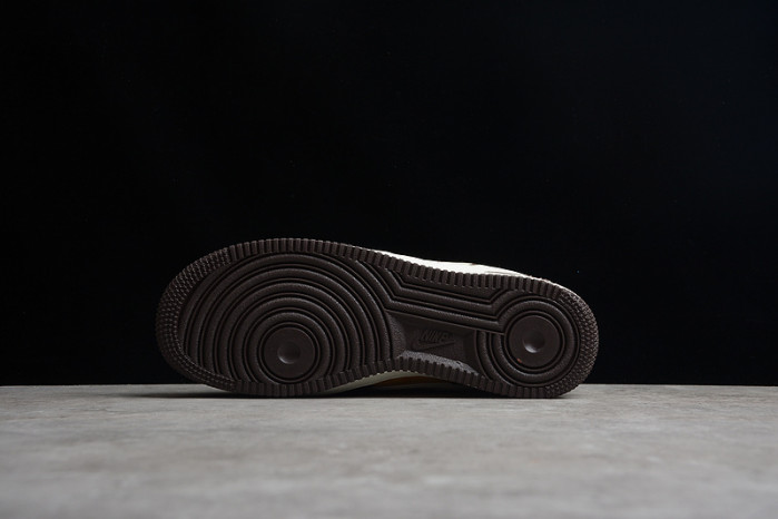 Nike Air Force 1 07 Low Dark Brown Yellow White Shoes NT9986-008