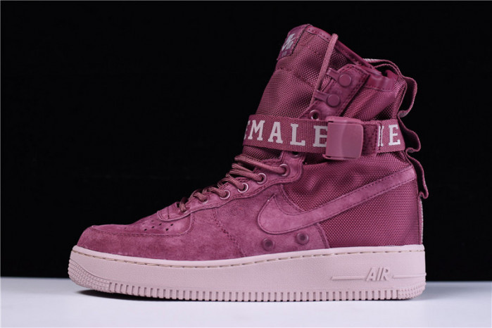NIKE SF AIR FORCE 1 ONE FIF VINTAGE WINE PARTICLE ROSE AJ1700-600